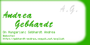 andrea gebhardt business card